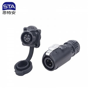 [Hot Item] Lp12 Waterproof Aviation Plug Socket Straight Male Female Plastic Square Flange Connector