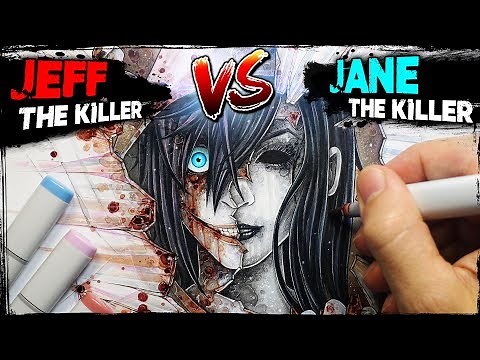 Jeff the Killer vs Jane the Killer: STORY - Drawing + Creepypasta