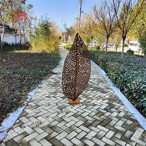 [Hot Item] Corten Steel Tree Sculpture Steel Art Sculpture Rusty Leaf Sculpture