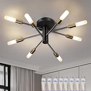 Bedroom Ceiling Lighting Fixtures,Sputnik Light Fixture,8 Light Modern Sputnik Chandelier for Bedroom,Dining Room Lighting fixtures,Kitchen Light fixtures Ceiling Mount.