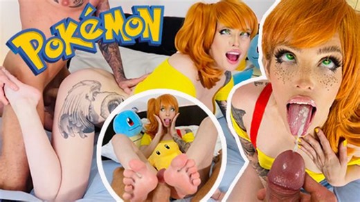 POKÉMON - Misty is a dirty WHORE! Hardcore COSPLAY Porn - AHEGAO, Fucking, Feet, Blowjob, Facial, E-Girl Sex