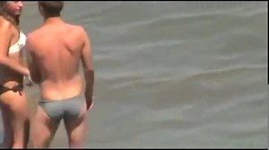 boy hot in beach