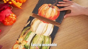 Farmhouse Thanksgiving Welcome Porch Signs 47" Wooden Fall Thanksgiving Decorations for Home Porch Large Maple Pumpkin Fall Vertical Sign Outside Decoration for Harvest Party Decor Home