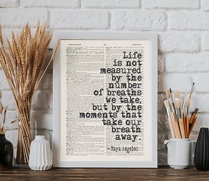 Maya Angelou Reading Quote Print | Dictionary Page Art Unique Literary Inspiration Gift - Etsy Australia