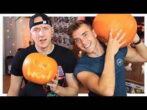 Chaotic Pumpkin Carving | Halloween 2020 | Roly & Calum