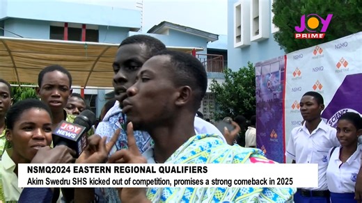 NSMQ2024 Eastern Regional Qualifiers: Akim Swedru SHS kicked out of competition, promises a strong comeback in 2025. #NSMQonJoy | JoyNews