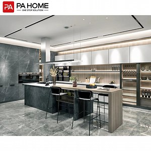 [Hot Item] European Simple Kitchen Design Melamine Modern Kitchen Cabinets Set for Apartment