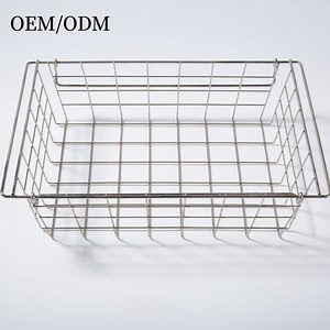 [Hot Item] Stainless Steel Wire Basket Kitchen Storage Wholesale Picnic Metal Mesh Basket