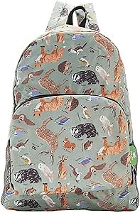 ECO CHIC Hiking Lightweight Packable Backpack - Foldable Daypack for Travel & Hiking & Outdoor Adventures - Waterproof Backpack from Recycled Materials (Woodland Olive)