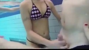 Handjobs and blowjobs in the swimming pool