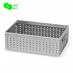 [Hot Item] Industrial Ultrasonic Cleaner Stackable Rectangular Perforated Metal Baskets