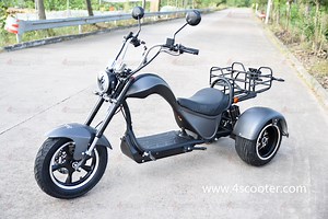 [Hot Item] Three 3 Wheel Scooter Electric Adult Removable Battery Operated Chopper Fat Tire Electric Scooter