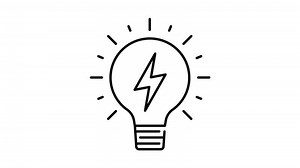 Download Animated Idea lightbulb icon in outline style for free