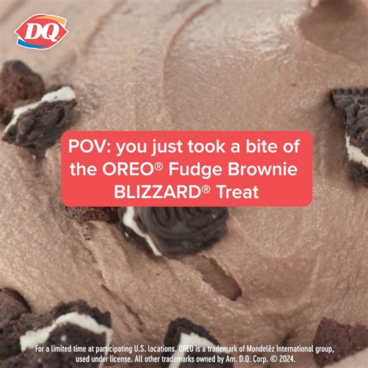OREO® Fudge Brownie BLIZZARD Treat has got us in our ~feels~. Don't miss this one-of-a-kind BLIZZARD Treat while it's here! | Altoona Dairy Queen | Facebook