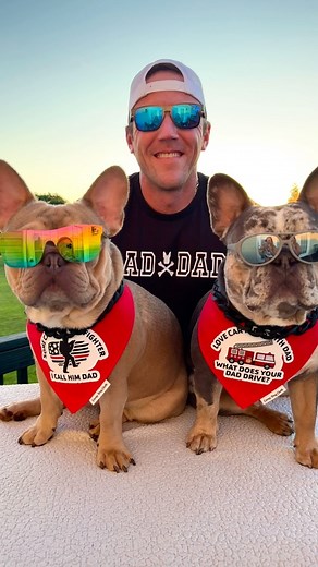 We just wana wish our #1snugglebuddy, our Daddo the happiest of birthdays! We all love you so much and are so thankful for you! Us boys loveeeeee our snuggle days with you and we’re pretty thankful you work so hard so mom can make us mini bosses 😎 we’ll be sure so be on our best behavior and shower you with slobbery kisses today! Harnesses and leashes: @buydoggystyle Bandanas: @cornydogcloth Tuxedo harnesses: @6sagedesigns #axelthepterodactyl #frenchie #frenchbulldog #draxxthedestroyer #dogswit