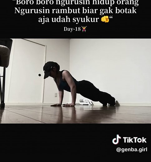 Day-18✨ Tutorial dong biar rambut gak botak😭 #semangat #pushups #fy #capcut_edit