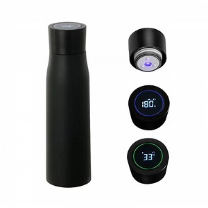 [Hot Item] 18oz Stainless Steel Smart Water Bottle with UV Self-Cleaning Light and Temperature Display