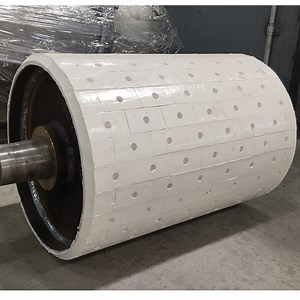 [Hot Item] 100% Percent Ceramic Coverage Conveyor Pure Ceramic Tiles Lined Pulley Lagging