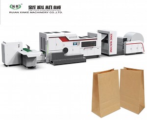 [Hot Item] Automatic Gluing Square Bottom Kraft Paper Bag Making Machine