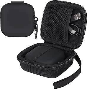 Aenllosi Hard Earbud Case for SHOKZ/AfterShokz OpenFit Open-Ear True Wireless Bluetooth Headphones,with Full Body Anti-Scratch Silicon Cover for SHOKZ Open Fit Earbuds(Black,Case Only)