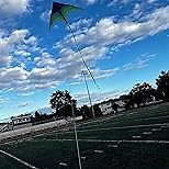 Kites for Adults and Kids Easy to Fly - Huge Beginner Kite with 330ft Kite String Handle and 17ft Tail (Green)