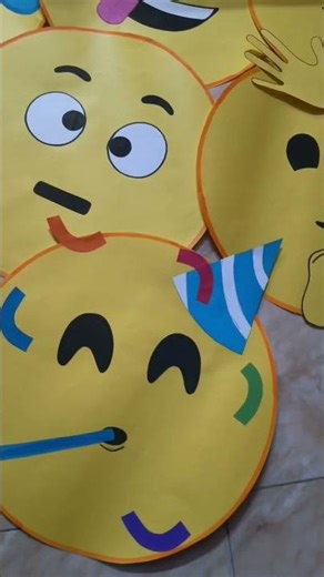 DIY Emoji Cutouts/Emoji/ Smiley Cutouts/paper craft #shorts #youtubeshorts #diy