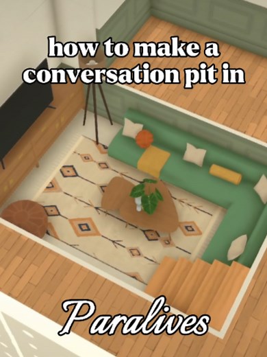 Paralives Conversation Pit Tutorial — Easy Ground-Level Build