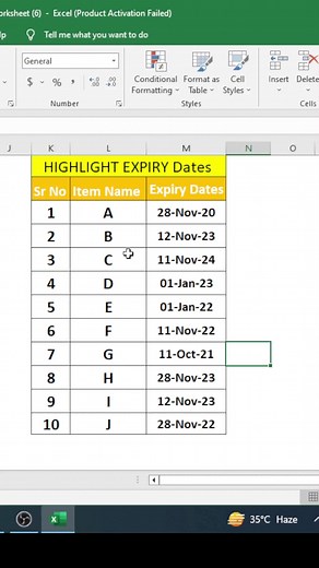 ye free trick check kro || find expire date item || Excel trick #exceltricks #exceltips #msexceltricks | Trick and click