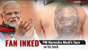 Karnataka Election 2018: Fan inked PM Narendra Modi's face on his back; here's what PM Modi did