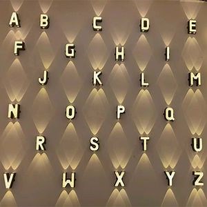 [Hot Item] Modern Design Outdoor Waterproof IP65 Atmosphere 26 Letters LED Wall Light AC85-305V