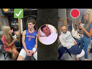 Female sports reporter is too close in the locker room.