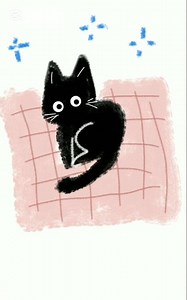 Sitting cat illustration