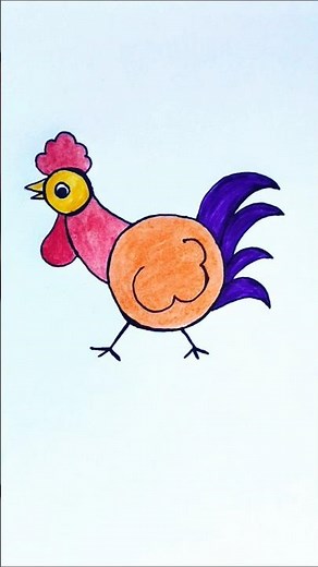 How To Draw Cock In A Easy Method 🐓🐓#art#drawing#viral#trending#subscribe#support#views#video#yt
