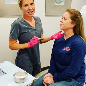 Fat removal under the chin. I love to do this before MINT neck lifts. This way patients can achieve a more angulated jawline post MINT. #kybella #pdc #necklift #necktightening #nonsurgical #nonsurgicalnecktightening | Jennifer Armstrong, MD | Facebook