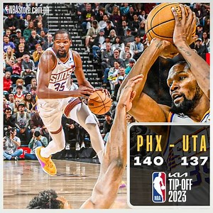 SUNS WIN DOUBLE OT THRILLER 🍿 Kevin Durant led the Phoenix Suns with 39 points to power through the Utah Jazz in a nerve-racking double overtime win, 140-137. Get your hands on authentic Phoenix Suns gear now at the NBA Store Philippines! Available in-store & online: https://nbastore.com.ph/ | NBA Store Megamall | NBA Store Mall of Asia Kevin Durant Phoenix Suns Icon Edition 2023/24 Nike Dri-FIT NBA Swingman Jersey ₱ 4,795 Phoenix Suns Icon Practice Men's Nike Dri-FIT NBA Shorts ₱ 1,995 Don't m