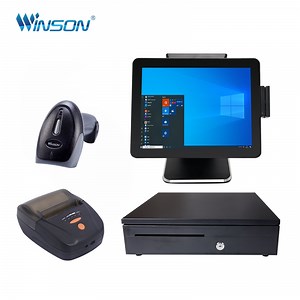 [Hot Item] Desktop All in One POS Machine with Thermal Printer Offline Billing Terminal Touch Windows 11 POS System