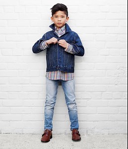 GapKids #OOTD in head-of-the-class, comfortable SUPERDENIM. Shop the stretch slim jeans: gap.us/OOTDboyslimjeans | Gap