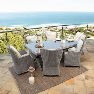 [Hot Item] Garden Patio Dining Rattan Wicker Chair Table Restaurant Outdoor Dining Set