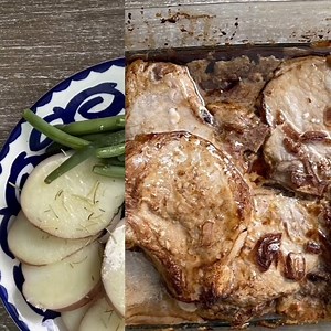 Despite the funny name, there's nothing funny about the taste of these Giggle Pig Pork Chops! Get the recipe >> https://freezermeals101.com/giggle-pig-pork-chops-marinade/ | Freezer Meals 101