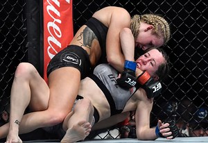 UFC villain choked out after wardrobe malfunction