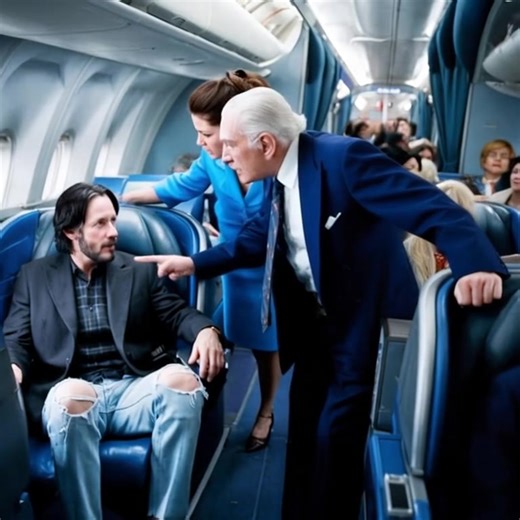 Man Insults Keanu Reeves on a First Class Flight – Instantly Regrets It When the Truth Is Reveal.......Keanu Reeves stood in the first class line at Los Angeles airport, dressed simply in a plaid shirt, worn-out jeans, and scuffed boots, his backpack a testament to quiet travels. Amid the rush of luggage and conversations, he exuded a calm that cut through the chaos, unnoticed by most. Right behind him loomed Victor Harding, in his expensive suit and polished shoes, cologne announcing his arriva