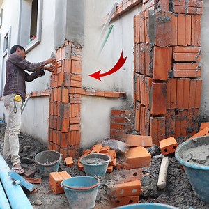 92K views · 268 reactions | Amazing Smart And Creative Idea In Construction - Laying Bricks, Expanding Columns | Local Crafts | Facebook