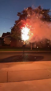 Spectacular Firework Fountain Display at Night