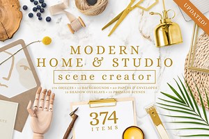 Modern Home & Studio Scene Creator, a Household Mockup by Salt Color Studio