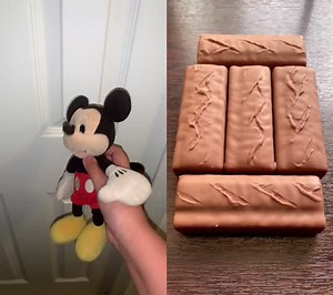 Creative Play with Mickey Mouse Plush and Chocolate Bars