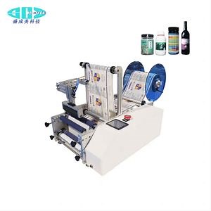 [Hot Item] Desktop Manual Label Applicator Machine Sticker Labelling Machine for Round Bottles Semi-Automatic