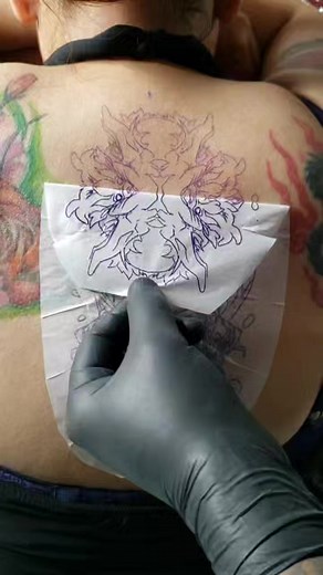 The Dragon and Asian woman tattoo is a stunning depiction of cultural...