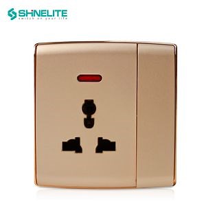 [Hot Item] 3 Pin Universal Socket with Neon Electrical Switch Socket