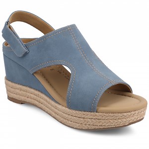 Journee Women's Rayleigh Open Toe Ankle Strap Espadrille Wedges