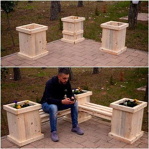 10K views · 60 reactions | Construct wooden planter benches from pallets | Bee Inspired | Facebook